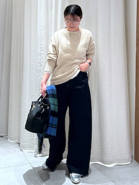 「TWEED MILL（ツイードミル）のアイテム」を使った、あおのさん（レディース・164cm）の秋コーディネート