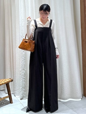 「きれいめカジュアル」｜「アイテム（つなぎ/オールインワン）」を使った、あおのさん（レディース・164cm）の秋コーディネート