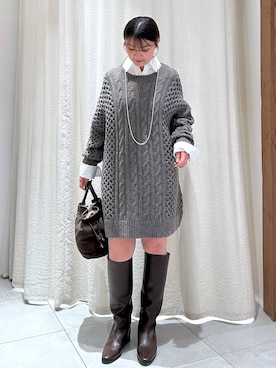 「アイテム（ワンピース/ドレス）」を使った、あおのさん（レディース・164cm・20代）の秋コーディネート