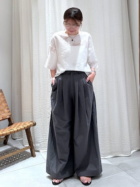 「アイテム（シューズ）」を使った、あおのさん（レディース・164cm）の夏コーディネート