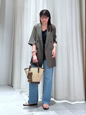 「upperhights（アッパーハイツ）のアイテム」を使った、あおのさん（レディース・164cm）の春コーディネート