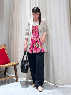 「BABYLONE（バビロン）のアイテム（ジャケット/アウター）」を使った、あおのさん（レディース・164cm）の春コーディネート