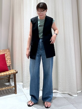 「アイテム（ベスト）」を使った、あおのさん（レディース・164cm・20代）の夏コーディネート