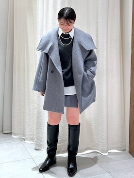 「アイテム（ピーコート）」を使った、あおのさん（レディース・164cm・20代）の秋コーディネート