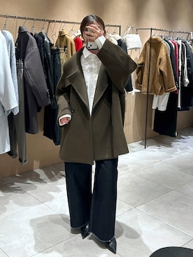 「アイテム（ピーコート）」を使った、あおのさん（レディース・164cm）の秋コーディネート