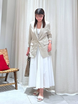 「BABYLONE（バビロン）のアイテム（ジャケット/アウター）」を使った、あおのさん（レディース・164cm）の春コーディネート