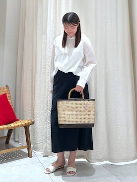 「BABYLONE（バビロン）のアイテム（バッグ）」を使った、あおのさん（レディース・164cm）の春コーディネート