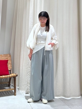 「BABYLONE（バビロン）のアイテム（ブルゾン）」を使った、あおのさん（レディース・164cm）の春コーディネート