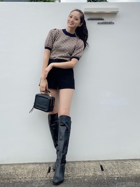 「MARC JACOBS（マークジェイコブス）のアイテム（ハンドバッグ）」を使った、ayana____12.24(インスタ)さん（レディース・163cm）の秋コーディネート