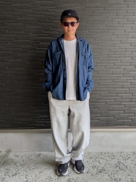 「スエットパンツ」｜金欠おじさんさん（メンズ・165cm）の春コーディネート