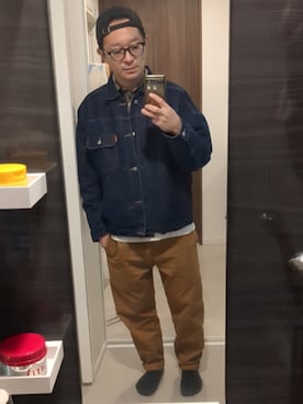 「classicalelf（クラシカルエルフ）のアイテム（ジャケット/アウター）」を使った、金欠おじさんさん（メンズ・165cm）の冬コーディネート