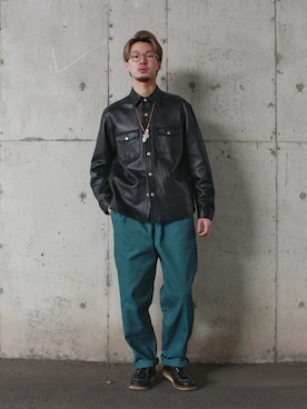 「schott（ショット）のアイテム（その他アウター）」を使った、DAISUKEさん（メンズ・169cm）の冬コーディネート