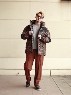 「schott（ショット）の【直営限定】Schott/ショット/MILITARY SLACKS/ミリタリースラックス（その他パンツ）」を使った、DAISUKEさん（メンズ・169cm）の秋コーディネート