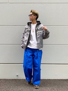 「アイテム（スタジャン、シルバー系）」を使った、DAISUKEさん（メンズ・169cm）の冬コーディネート