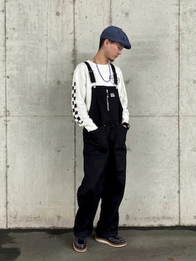 「schott（ショット）のアイテム（オールインワン・サロペット）」を使った、DAISUKEさん（メンズ・169cm）の夏コーディネート