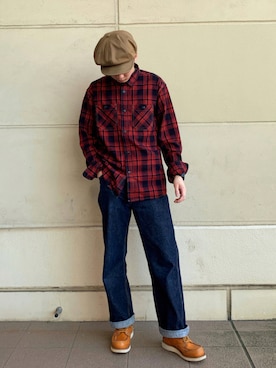 「RED WING（レッドウィング）のアイテム（ブーツ）」を使った、DAISUKEさん（メンズ・169cm）の秋コーディネート