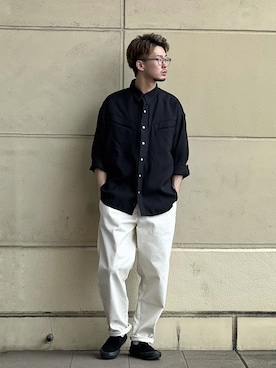 「SCHOTT」｜「アイテム（スリッポン）」を使った、DAISUKEさん（メンズ・169cm）の夏コーディネート