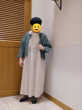 「Samansa Mos2（サマンサ モスモス）のモチーフレースワンピース（ワンピース）」を使った、は せ が わさん（レディース・153cm）の春コーディネート