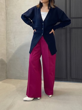 「アイテム（カーディガン/ボレロ）」を使った、bleublanc_zozoさん（レディース）の秋コーディネート