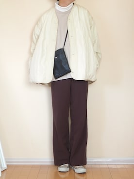 「アイテム（ブルゾン、ホワイト系）」を使った、ゆーきさん（メンズ・169cm）の冬コーディネート