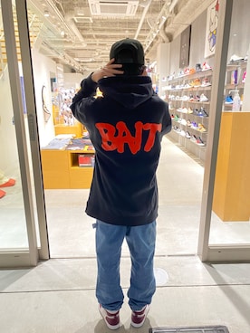 「アイテム（パーカー）」を使った、SHUN HOSOKAWAさん（メンズ・165cm・20代）の春コーディネート