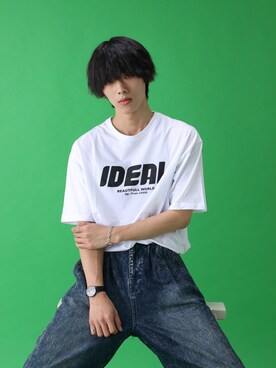 「ideal（イデアル）のアイテム」を使った、idealbeautifulworldさん（メンズ・185cm）の夏コーディネート
