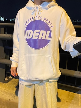 「ロゴパーカー」｜「アイテム（その他）」を使った、idealbeautifulworldさん（メンズ・170cm）の秋コーディネート
