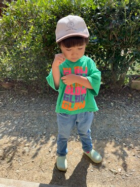 「D.fesense（ディーフェセンス）のアイテム（パンツ）」を使った、aokomuさん（キッズ・90cm）の秋コーディネート