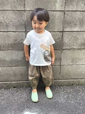 「Seraph（セラフ）のアイテム（パンツ）」を使った、aokomuさん（キッズ・90cm）の秋コーディネート