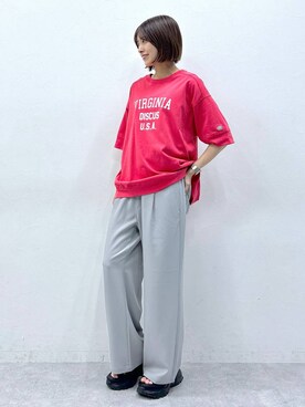 「RAGEBLUE（レイジブルー）のアイテム（サンダル）」を使った、やながわこころさん（レディース・167cm）の春コーディネート