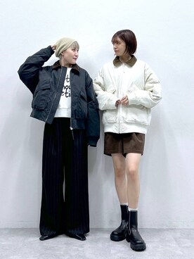 「RAGEBLUE（レイジブルー）のアイテム（ブーツ）」を使った、やながわこころさん（レディース・167cm）の秋コーディネート
