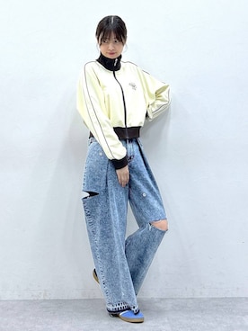 「アイテム（ブルゾン）」を使った、やながわこころさん（レディース・167cm・20代）の冬コーディネート