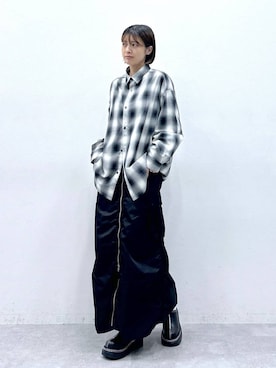 「RAGEBLUE（レイジブルー）のアイテム（ローファー）」を使った、やながわこころさん（レディース・167cm）の秋コーディネート