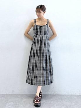 「RAGEBLUE（レイジブルー）のアイテム（ワンピース/ドレス）」を使った、やながわこころさん（レディース・167cm）の夏コーディネート
