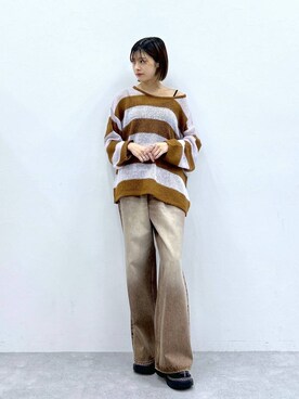 「RAGEBLUE（レイジブルー）のアイテム（ローファー）」を使った、やながわこころさん（レディース・167cm）の秋コーディネート