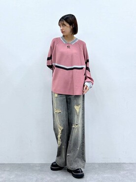 「RAGEBLUE（レイジブルー）のアイテム（ローファー）」を使った、やながわこころさん（レディース・167cm）の秋コーディネート
