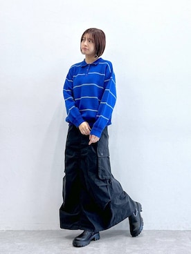 「RAGEBLUE（レイジブルー）のアイテム（ブーツ）」を使った、やながわこころさん（レディース・167cm）の秋コーディネート