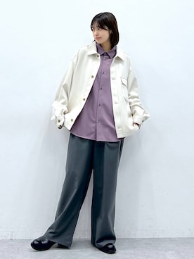 「RAGEBLUE（レイジブルー）のアイテム（ブルゾン）」を使った、やながわこころさん（レディース・167cm）の冬コーディネート