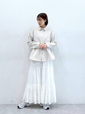「RAGEBLUE（レイジブルー）のアイテム（スウェット）」を使った、やながわこころさん（レディース・167cm）の冬コーディネート