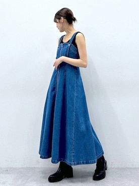 「RAGEBLUE（レイジブルー）のアイテム（ワンピース/ドレス）」を使った、やながわこころさん（レディース・167cm）の冬コーディネート