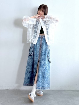 「アイテム（ブルゾン）」を使った、やながわこころさん（レディース・167cm・20代）の春コーディネート