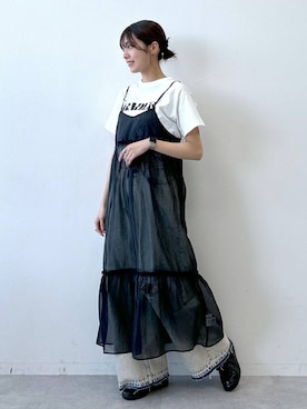 「RAGEBLUE（レイジブルー）のアイテム（ワンピース/ドレス）」を使った、やながわこころさん（レディース・167cm）の春コーディネート