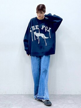 「RAGEBLUE（レイジブルー）のアイテム（ブルゾン）」を使った、やながわこころさん（レディース・167cm）の冬コーディネート