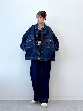 「RAGEBLUE（レイジブルー）のアイテム（ジャケット/アウター）」を使った、やながわこころさん（レディース・167cm）の冬コーディネート
