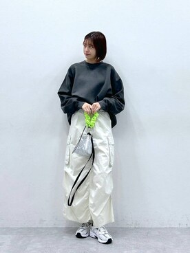 「RAGEBLUE（レイジブルー）のアイテム（スウェット）」を使った、やながわこころさん（レディース・167cm）の冬コーディネート