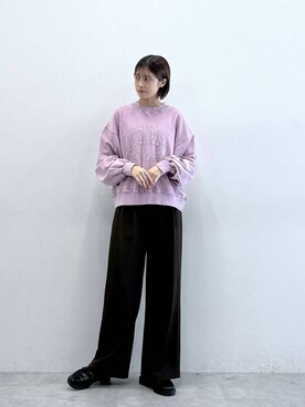 「RAGEBLUE（レイジブルー）のアイテム（スウェット）」を使った、やながわこころさん（レディース・167cm）の冬コーディネート