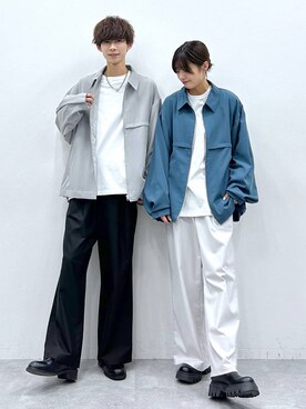 「RAGEBLUE（レイジブルー）のアイテム（ブルゾン）」を使った、やながわこころさん（レディース・167cm）の冬コーディネート
