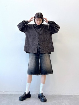 「RAGEBLUE（レイジブルー）のアイテム（ローファー）」を使った、やながわこころさん（レディース・167cm）の冬コーディネート