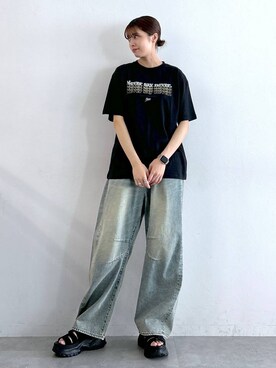 「RAGEBLUE（レイジブルー）のアイテム（サンダル）」を使った、やながわこころさん（レディース・167cm）の夏コーディネート