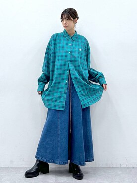 「RAGEBLUE（レイジブルー）のアイテム（ワンピース/ドレス）」を使った、やながわこころさん（レディース・167cm）の冬コーディネート
